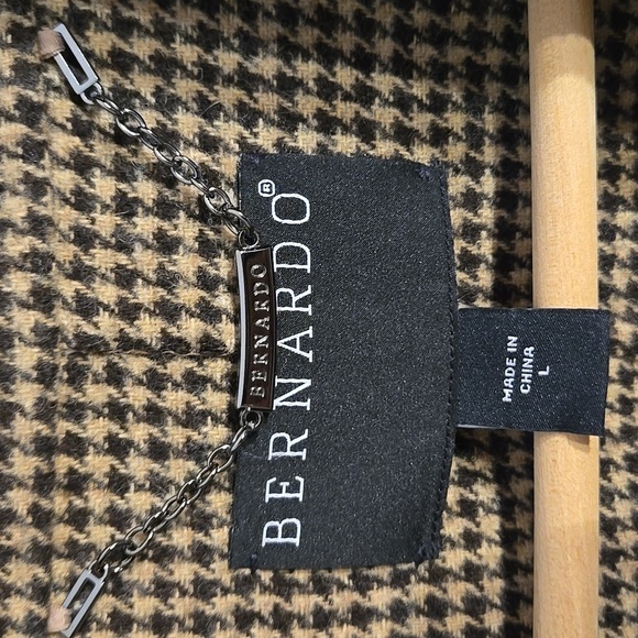 Anthropologie Bernardo Houndstooth Wool Blend Double-Breasted Handmade Blazer - Picture 15 of 17